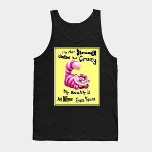 Alice in Wonderland Cheshire Cat Quote Pictures Print Tank Top